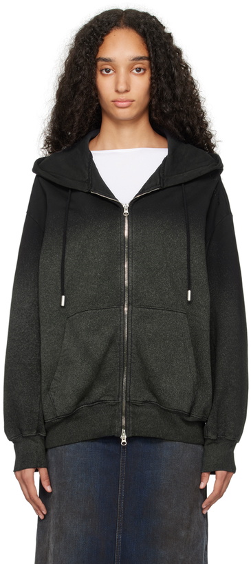 Photo: Eckhaus Latta Black Zip Hoodie