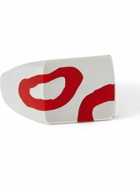 Ellie Mercer - Sterling Silver and Resin Ring - Red