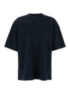 Juun.J Blue T-shirt With Logo Embroidered On The Front And Print On The Back In Cotton Man
