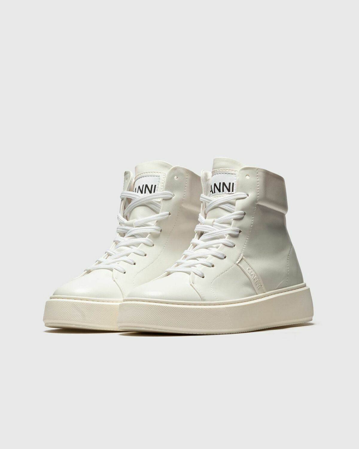 Ganni Sporty Mix Cupsole High Top Sneaker White High