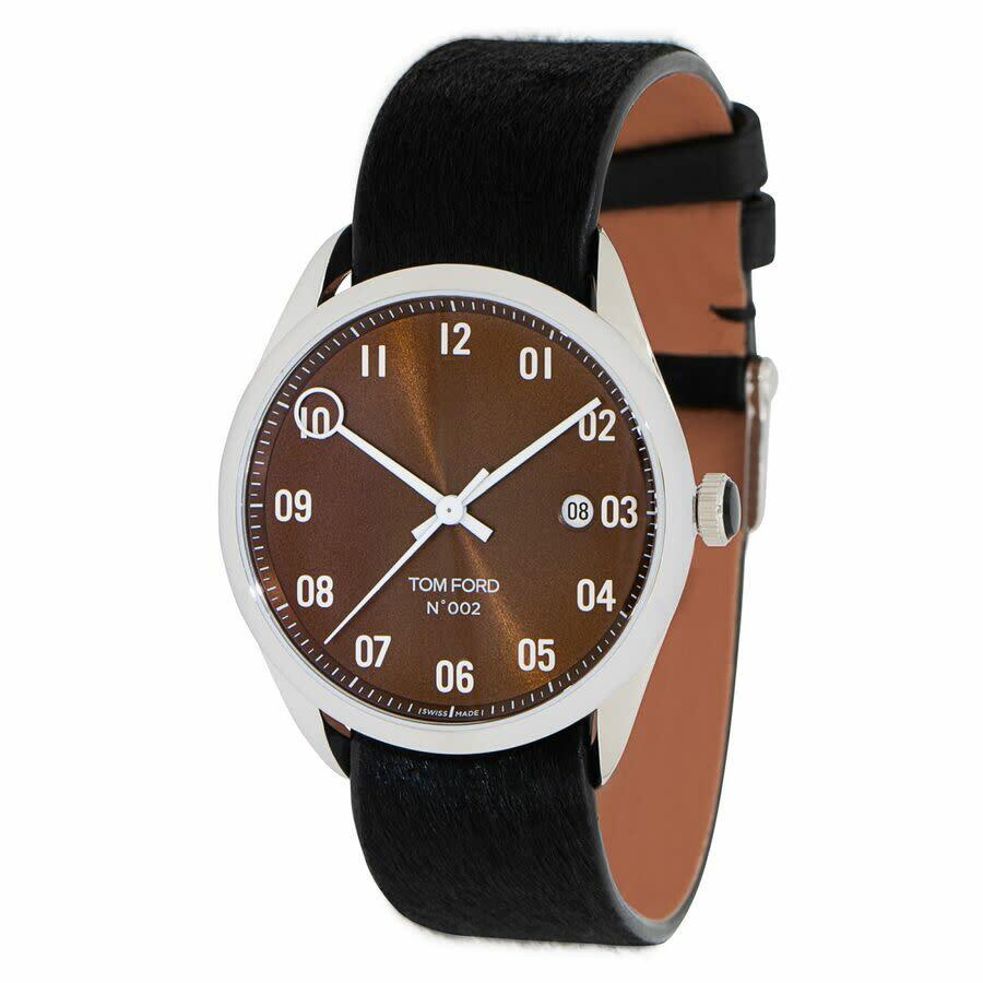 Tom Ford 002 Automatic Brown Dial Mens Watch TF0120175083 BLA TOM FORD