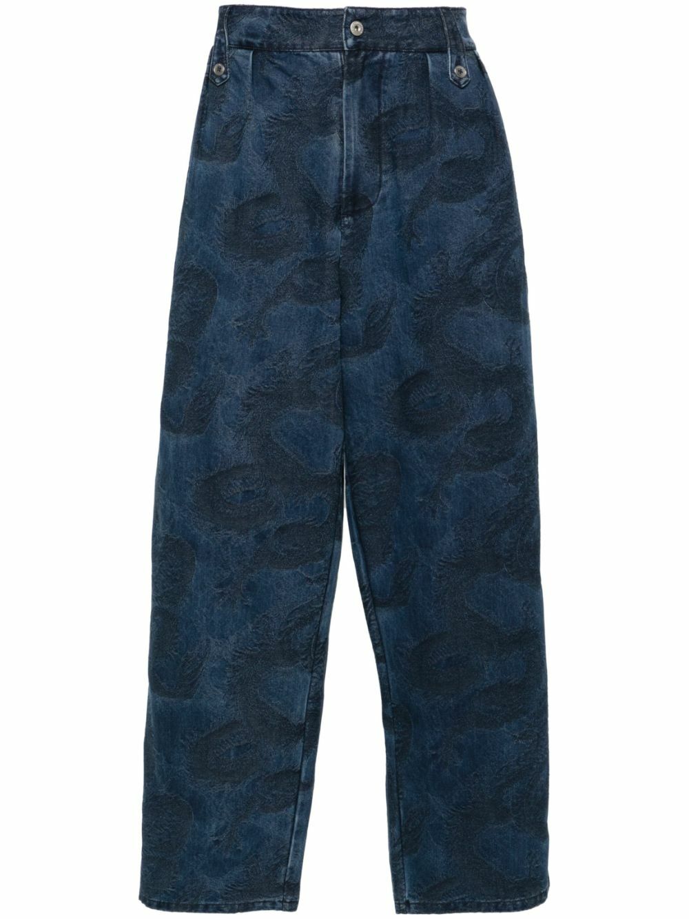 Feng Chen Wang Blue Dragon-Jacquard Straight-Leg Jeans Feng Chen Wang