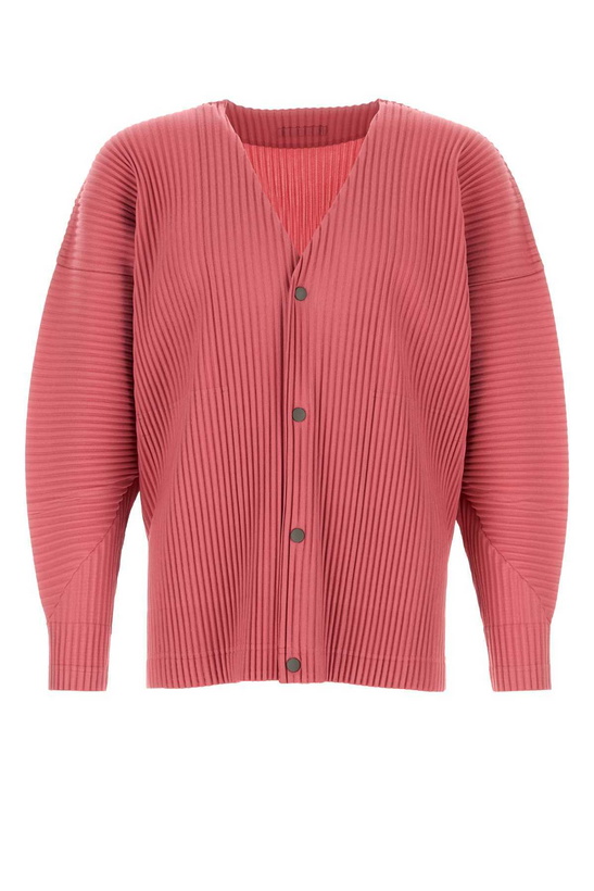 Photo: Homme Plissé Issey Miyake Dark Pink Polyester Cardigan