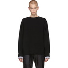 Juun.J Black Layered Crewneck Sweater