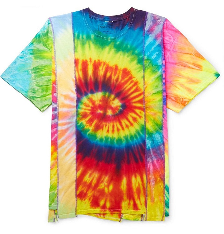 Photo: Needles - Panelled Tie-Dyed Cotton-Jersey T-Shirt - Multi