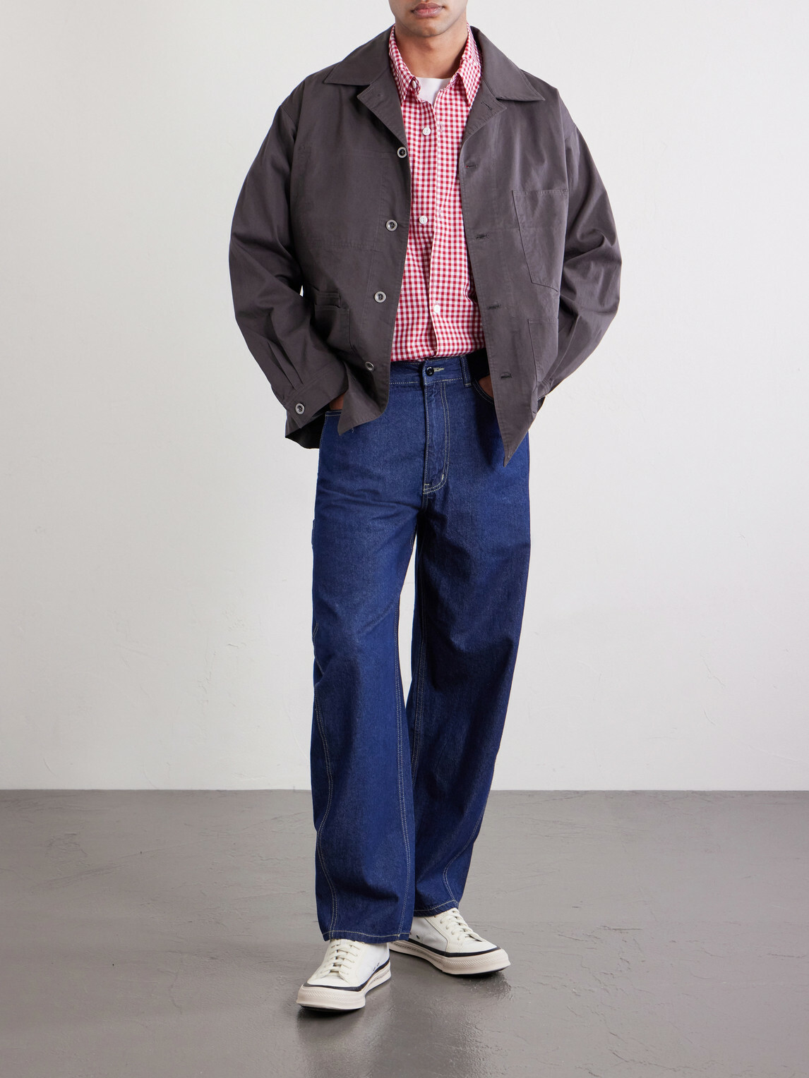 FrizmWORKS - Relaxed Coverall Cotton-Blend Twill Blouson Jacket - Gray