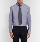 Hugo Boss - Blue Slim-Fit Herringbone Cotton Oxford Shirt - Blue