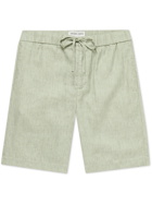 FRESCOBOL CARIOCA - Felipe Linen and Cotton-Blend Drawstring Shorts - Green