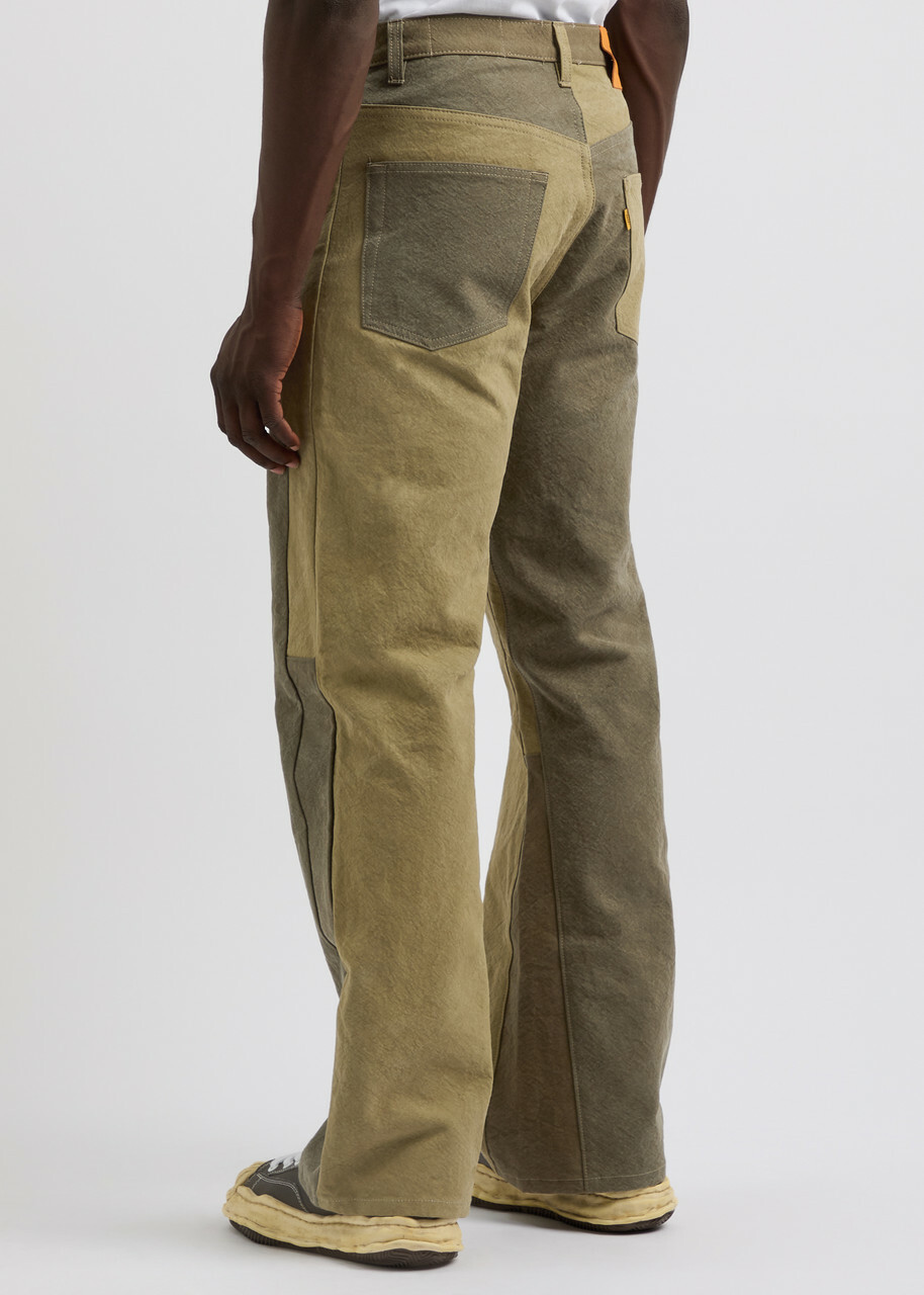 Gallery Dept. Ventura Colour-block Straight-leg Jeans Green Gallery Dept. Ventura Colour-block Straight-leg Jeans Green