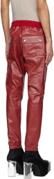 Rick Owens Red Bauhaus Cargo Pants