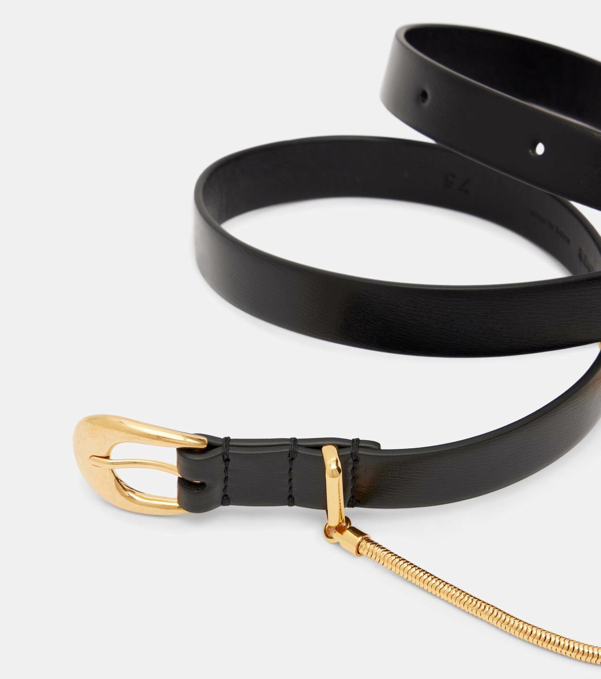 Jil Sander Curve chain-detail leather belt
