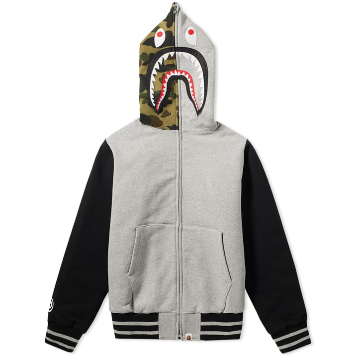 Photo: A Bathing Ape Shark Sweat Varsity Hooded Jacket