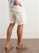 Onia - Straight-Leg Linen-Blend Drawstring Cargo Shorts - White