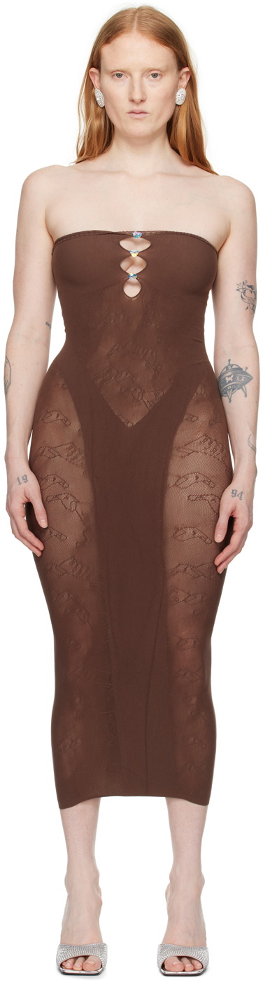 Photo: Poster Girl Brown Midi Dress