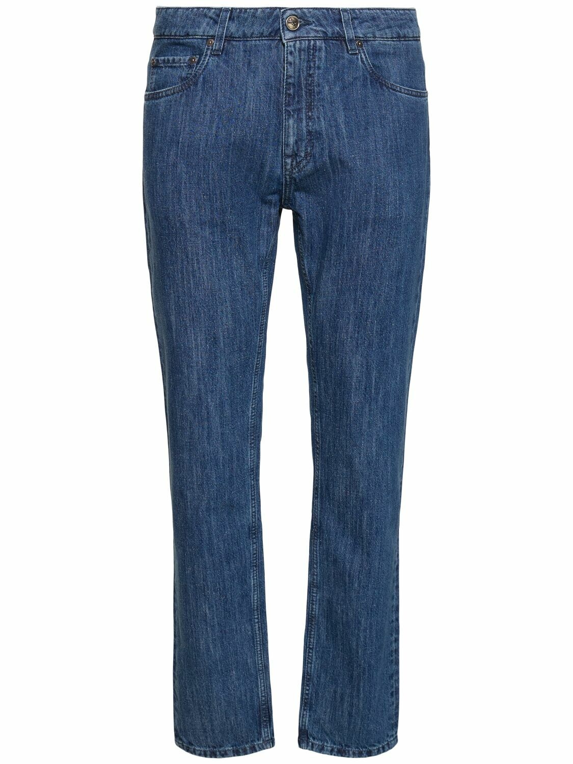 Photo: ETRO Cotton Denim Straight Jeans