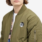 Carne Bollente Men's Desire Connections Reversible Bomber Jacket in Khaki