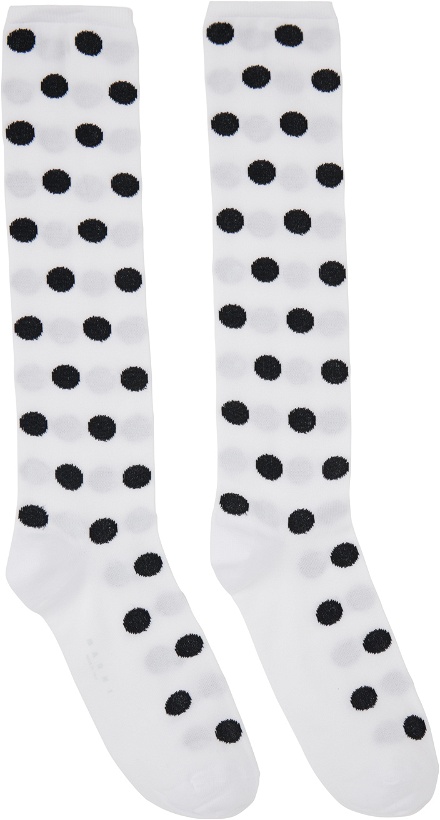 Photo: Marni White & Black Polka Dots Socks