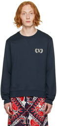 Valentino Navy Cotton Sweatshirt