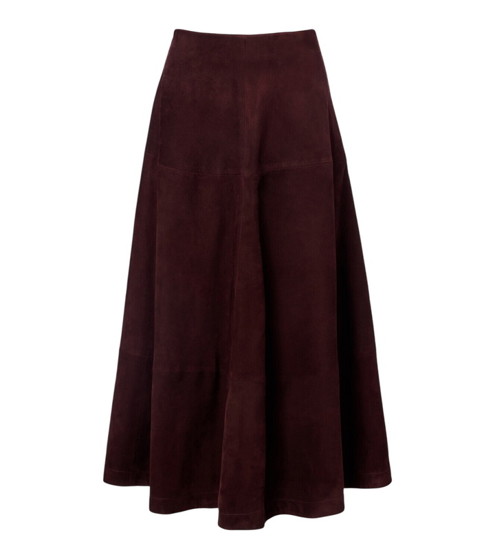 Photo: Nour Hammour Opera leather midi skirt