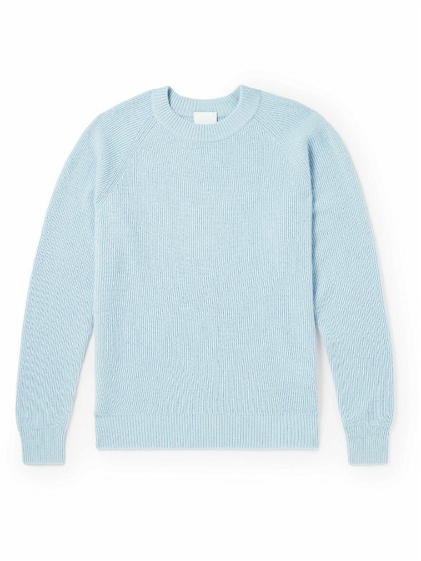 Photo: Allude - Ribbed Stretch-Cashmere Sweater - Blue
