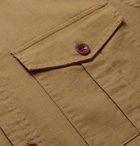 Mr P. - Cotton Half-Placket Shirt - Men - Brown