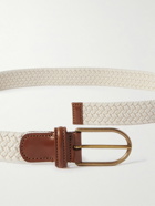 Anderson's - Narrow Woven Hemp Belt - White