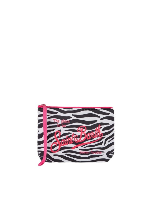 Photo: MC2 Saint Barth Aline Scuba Pochette With Zebra Print