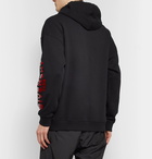 Givenchy - Flocked Loopback Cotton-Jersey Hoodie - Black