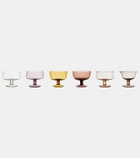 Bitossi Diseguale set of 6 glass ice cream bowls