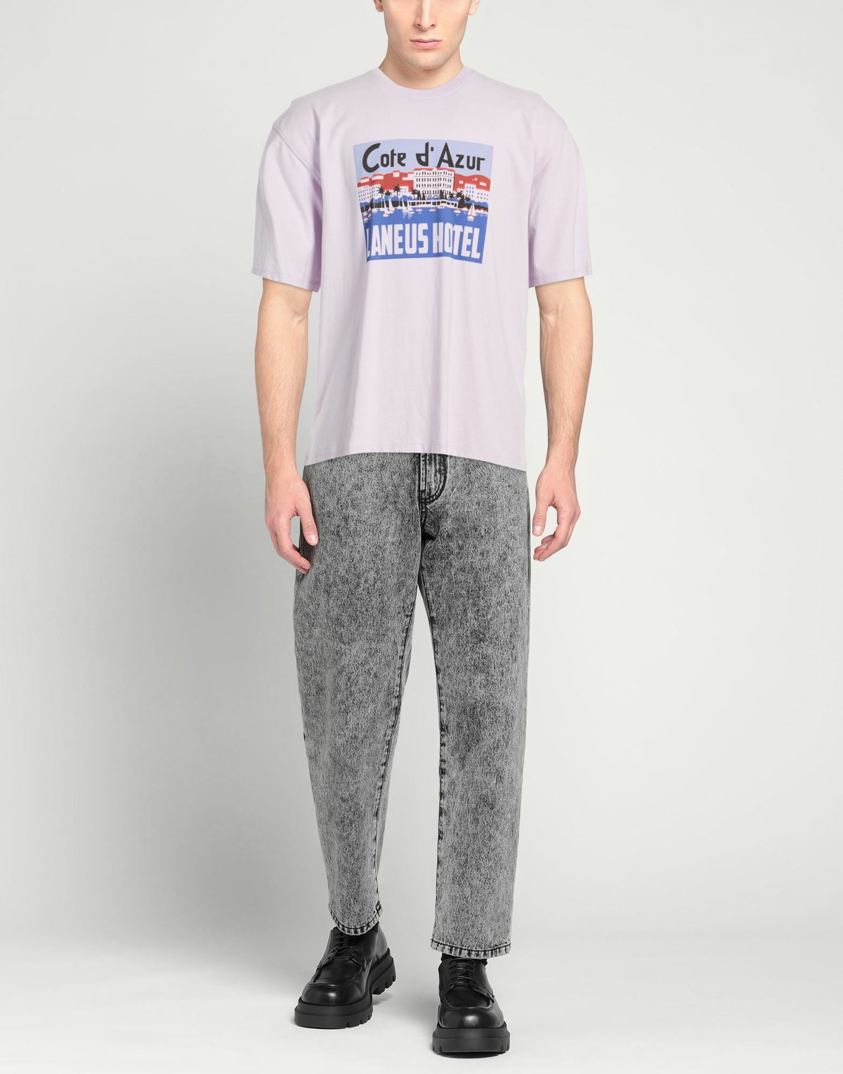 Laneus Mens T-shirt Lilac