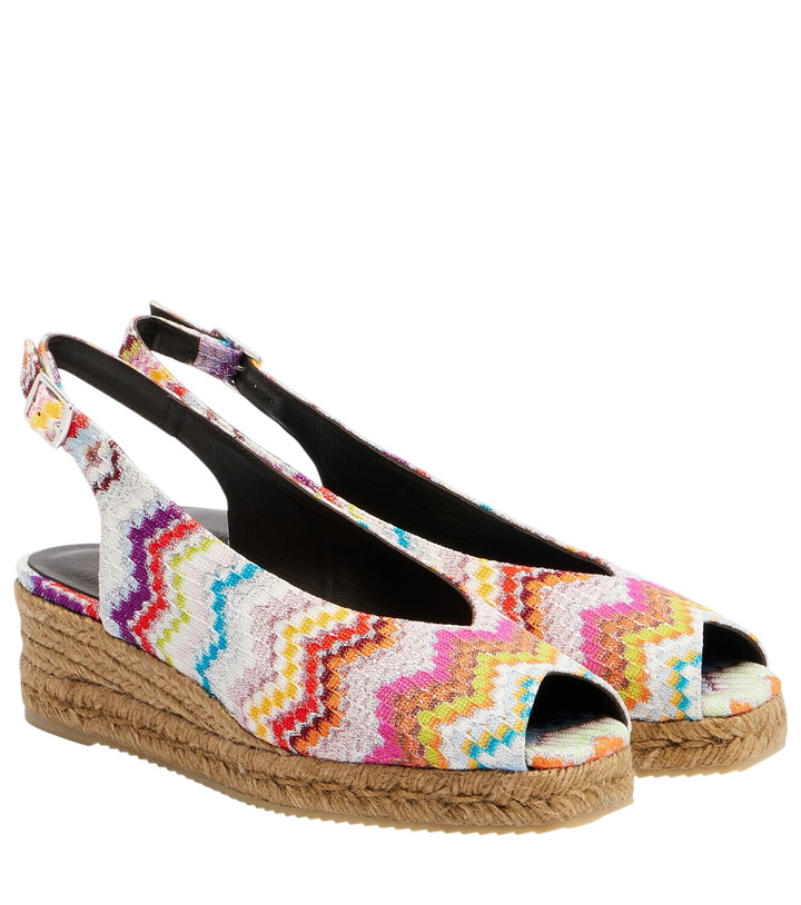 Photo: Missoni Joy 30 Zigzag lamé espadrille wedges