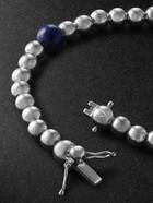 PATTARAPHAN - Tri Anya Baby Cycle 14-Karat White Gold Lapis Lazuli Bracelet