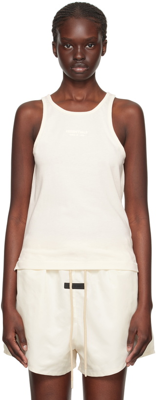 Photo: Fear of God ESSENTIALS Off-White Bonded Tank Top