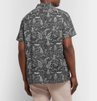 J.Crew - Wallace & Barnes Slim-Fit Camp-Collar Printed Cotton-Jacquard Shirt - Black