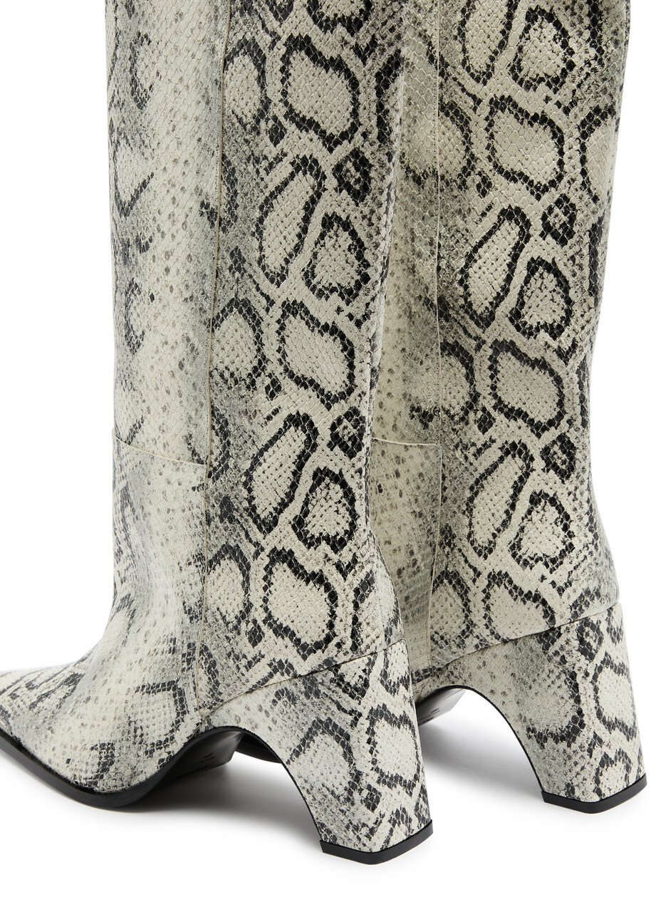 Coperni Bridge 85 Python-effect Leather Mid-calf Cowboy