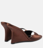 Staud Brigitte satin wedge mules