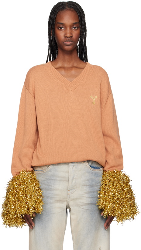 Photo: doublet Tan Cheerleading Pompon Sweater