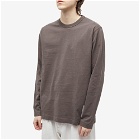 Norse Projects Men's Long Sleeve Holger Tab Series Reflective T-Shirt in Heathland Brown