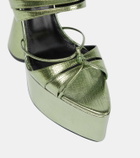 D'Accori Belle metallic leather platform sandals