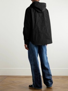 LOEWE - Cotton-Jacquard Hooded Overshirt - Black