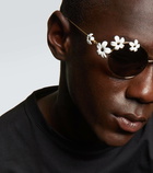 Loewe Paula's Ibiza floral-appliqué oval sunglasses