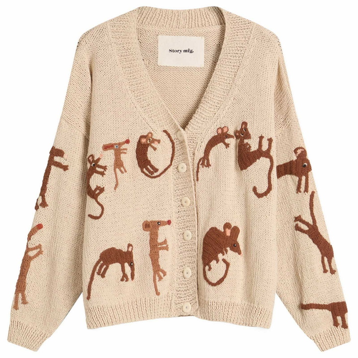 Photo: Story mfg. Women's Sunwell Knit Cardigan in Ecru Friends