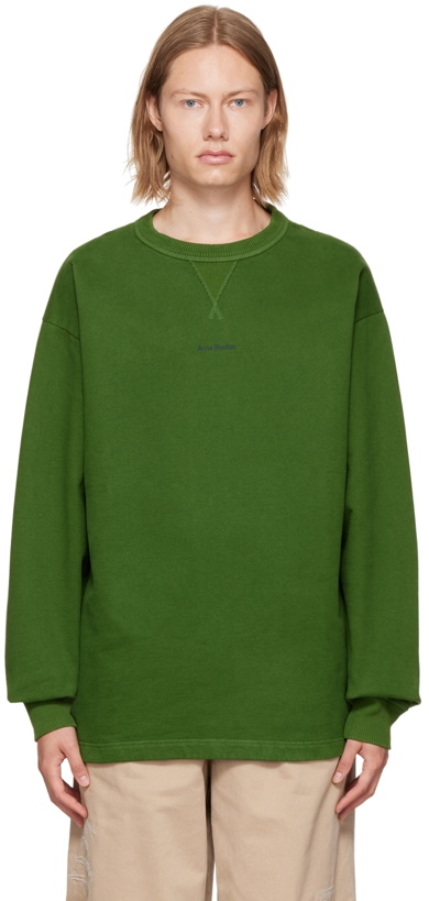 Photo: Acne Studios Green Bonded Sweatshirt