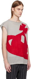 Vivienne Westwood Gray Intarsia Pixel Orb Tank Top