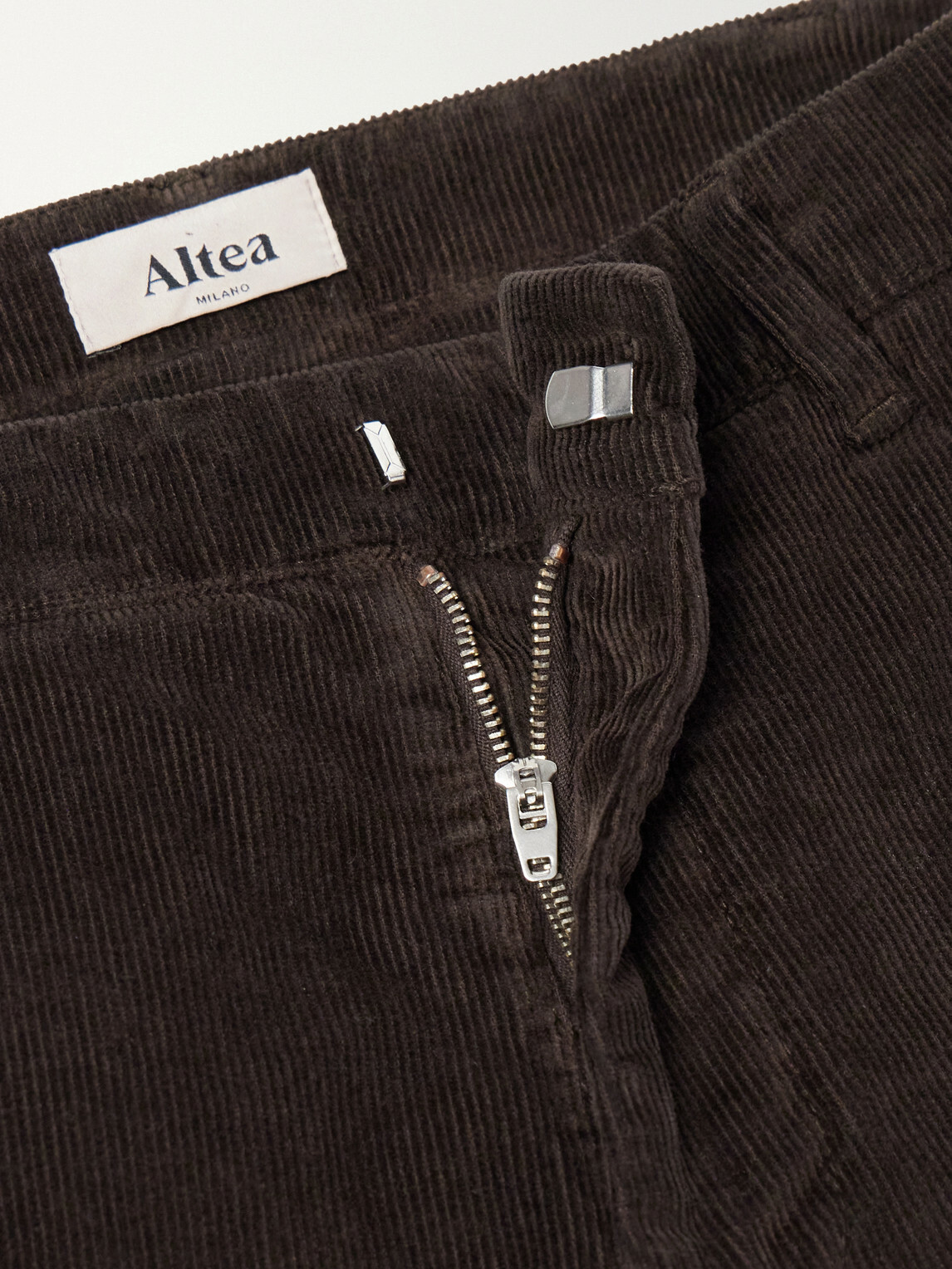 Altea - Dumbo Straight-Leg Stretch-Cotton Corduroy Trousers - Brown