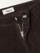Altea - Dumbo Straight-Leg Stretch-Cotton Corduroy Trousers - Brown