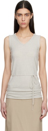 LE17SEPTEMBRE Gray Long Scoop Sleeveless Tank Top