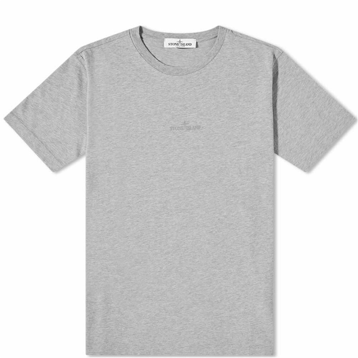 Photo: Stone Island Junior Back Logo T-Shirt in Grey Melange