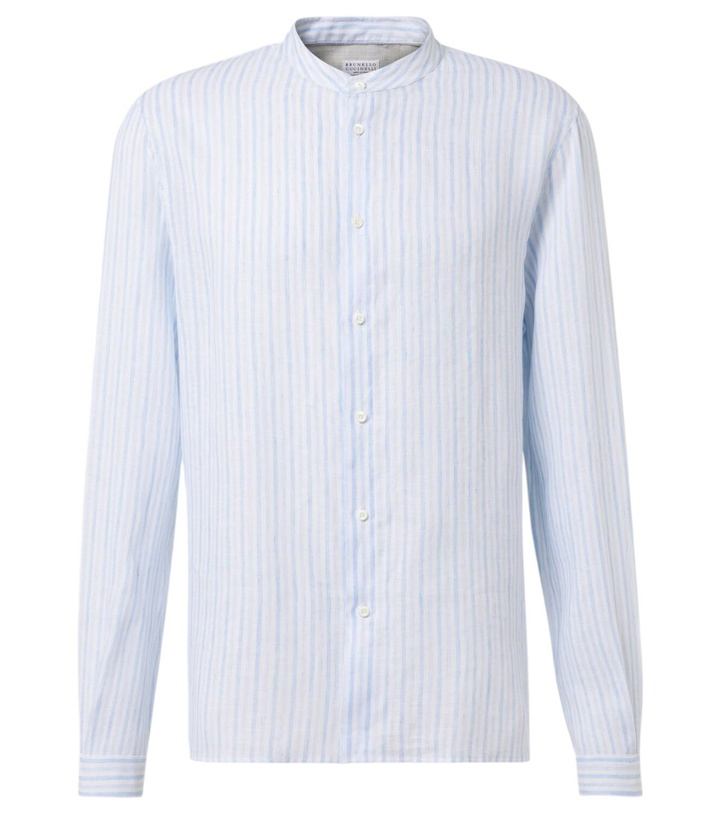 Photo: Brunello Cucinelli Striped linen shirt