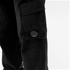 C.P. Company Men's Reverse Brushed & Emerized Fleece Sweatpants in Black